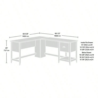 L - Shaped Desk, Brown