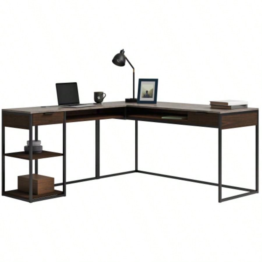 L - Shaped Desk, Brown