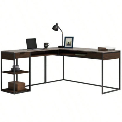 L - Shaped Desk, Brown