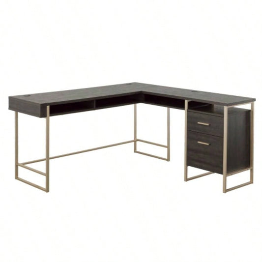 L - Shaped Desk, Black