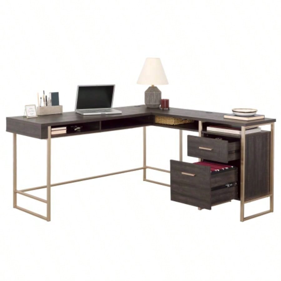 L - Shaped Desk, Black