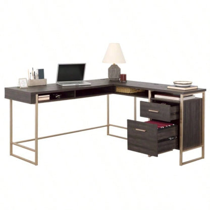 L - Shaped Desk, Black