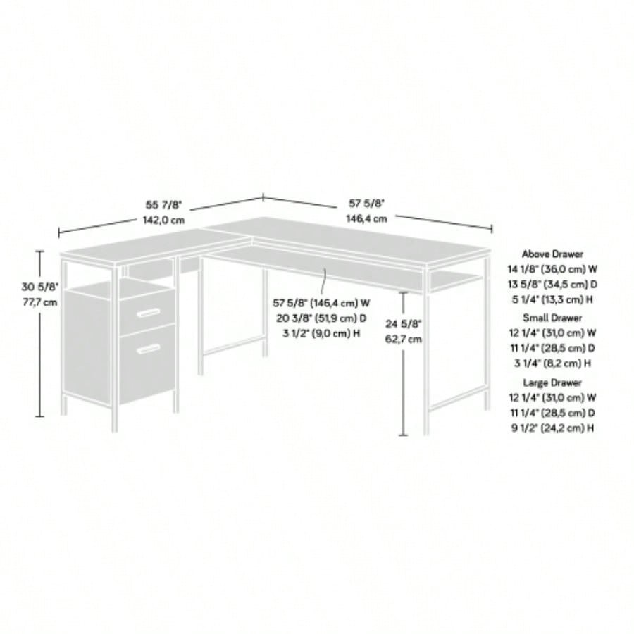L - Shaped Desk, Brown