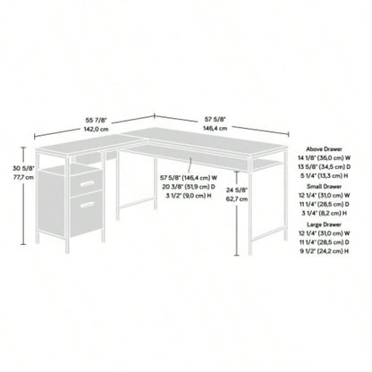 L - Shaped Desk, Brown