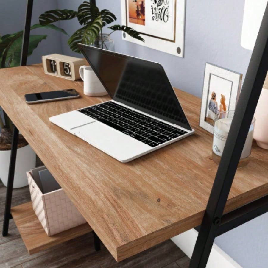 Desk With Hutch, Brown