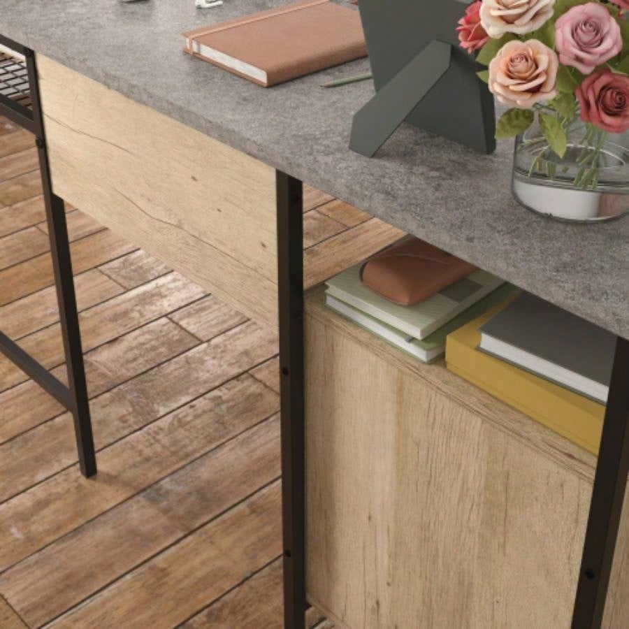 L - Shaped Desk, Brown