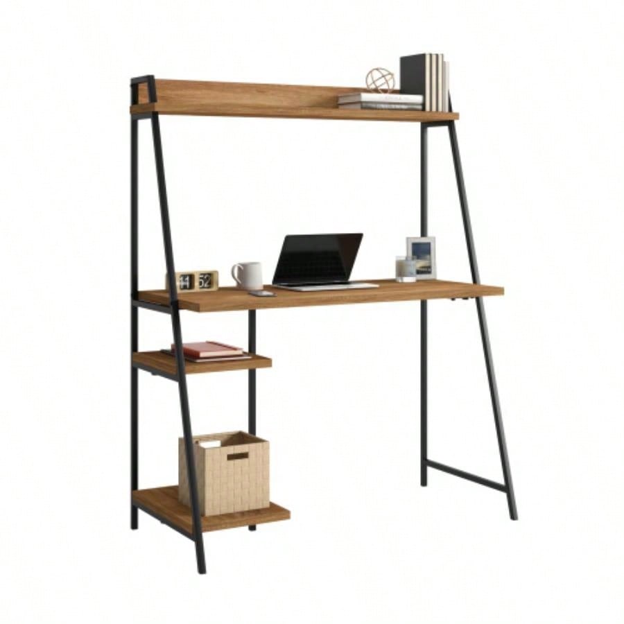 Desk With Hutch, Brown