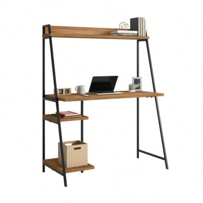 Desk With Hutch, Brown