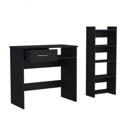 Home Office Set Caldwell, Keyboard Tray, Black Wengue