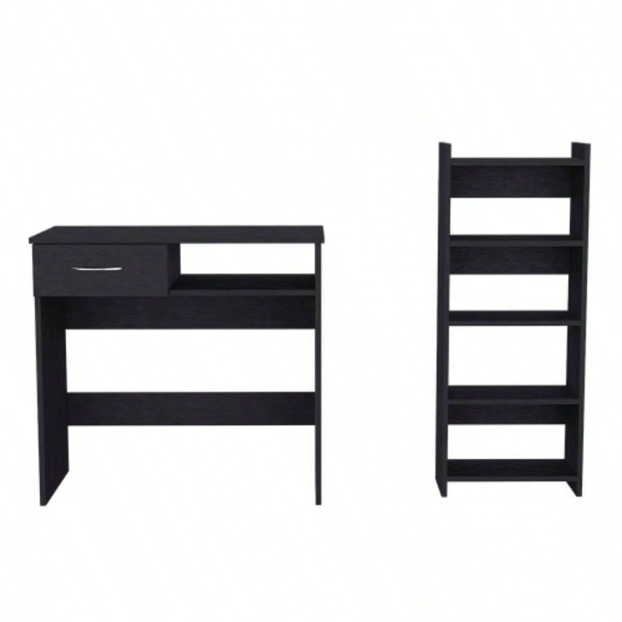 Home Office Set Caldwell, Keyboard Tray, Black Wengue