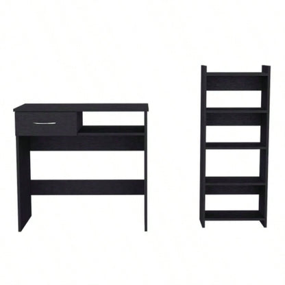 Home Office Set Caldwell, Keyboard Tray, Black Wengue