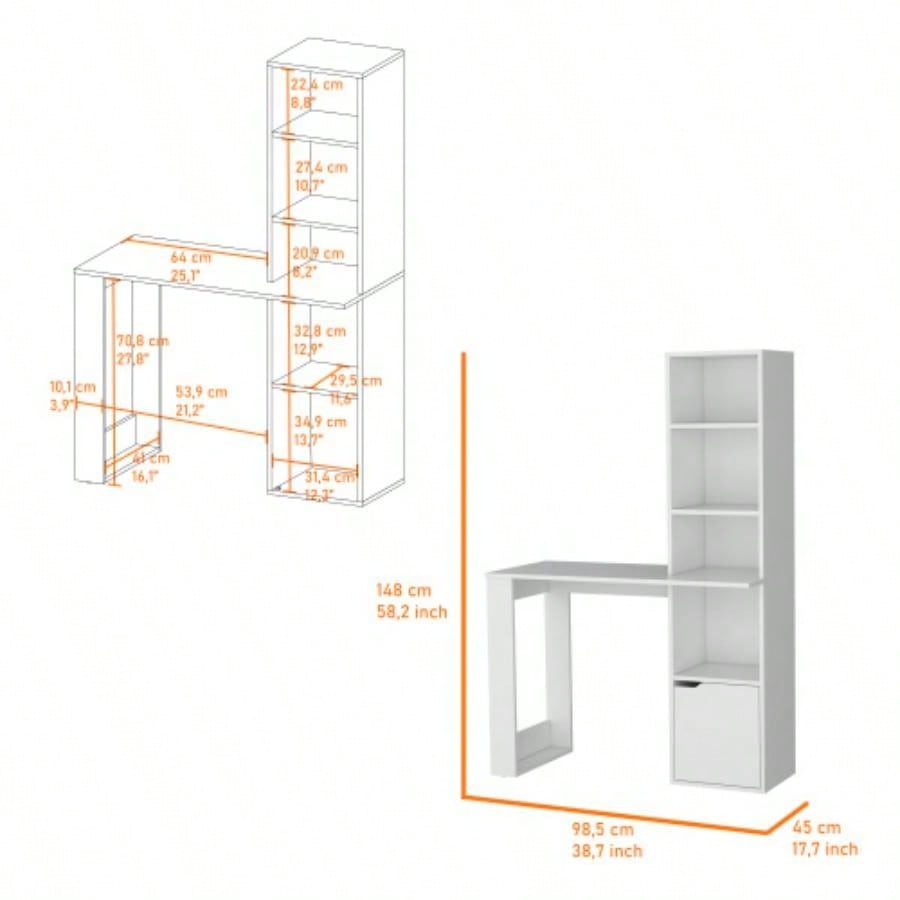 Office Desk Aragon, White