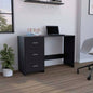 Writing Desk, 3 Drawers, Black