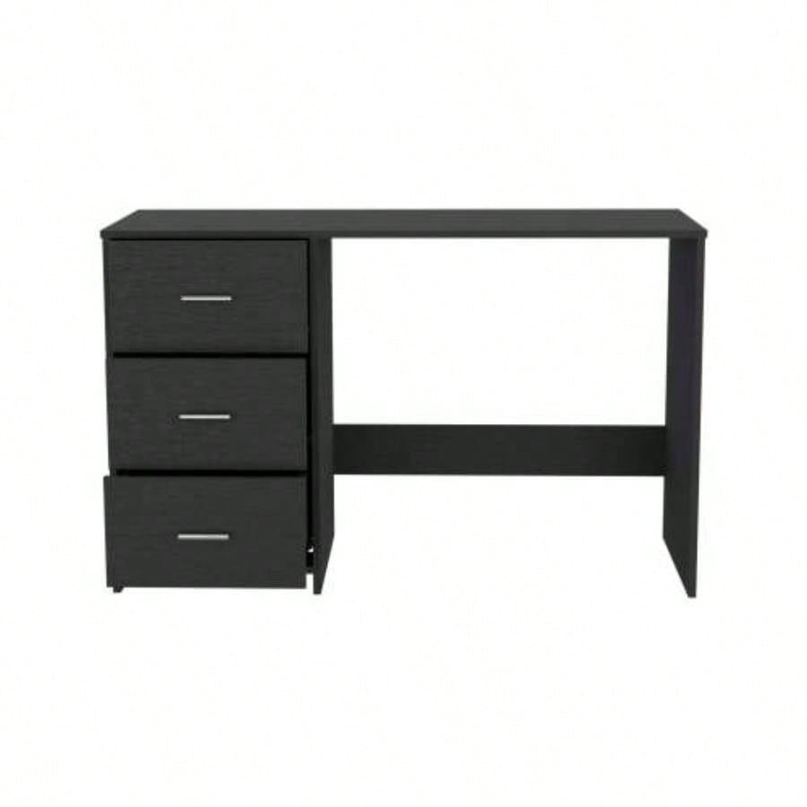 Writing Desk, 3 Drawers, Black