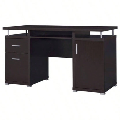 Rochelle Cappuccino 2 - Drawer Office Computer Desk