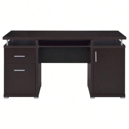 Rochelle Cappuccino 2 - Drawer Office Computer Desk