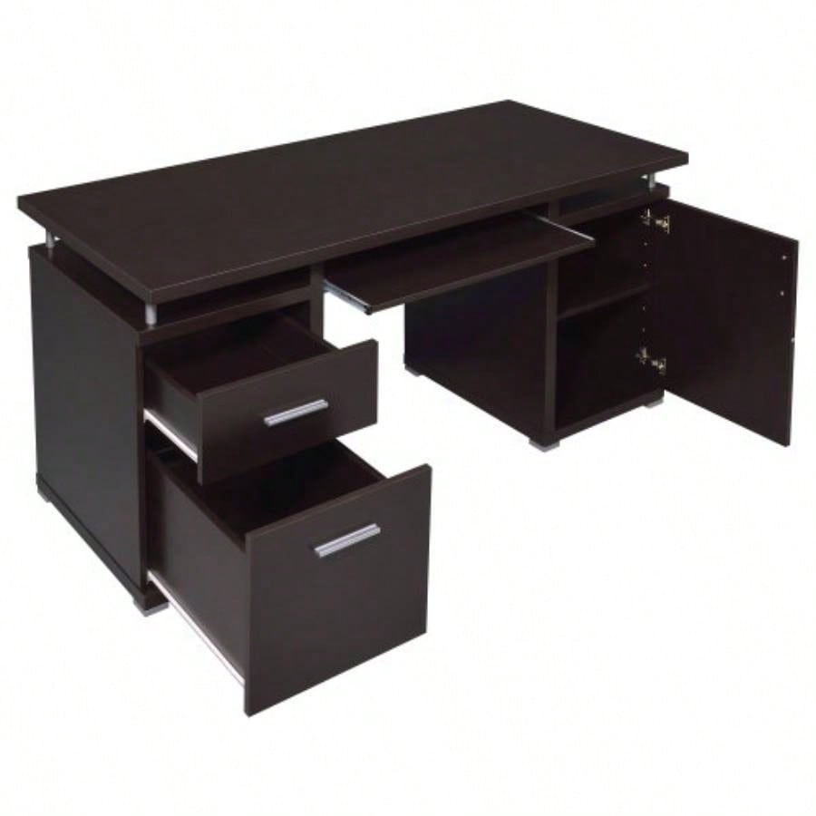 Rochelle Cappuccino 2 - Drawer Office Computer Desk