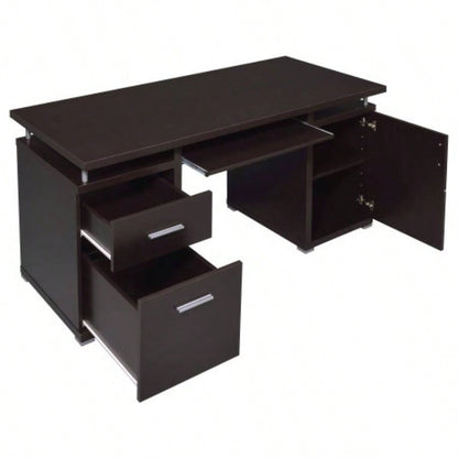 Rochelle Cappuccino 2 - Drawer Office Computer Desk