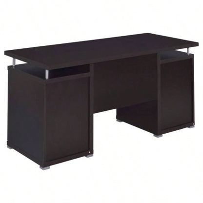 Rochelle Cappuccino 2 - Drawer Office Computer Desk