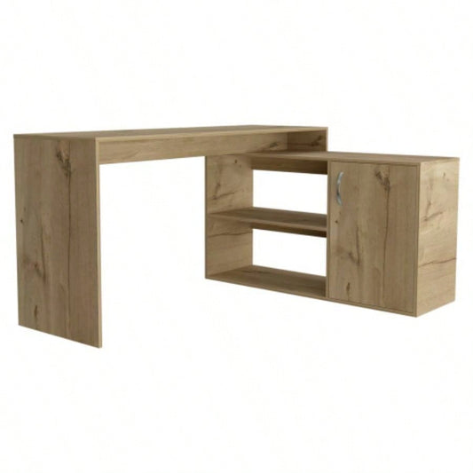 L - Shaped Desk Desti, Office, Light Oak