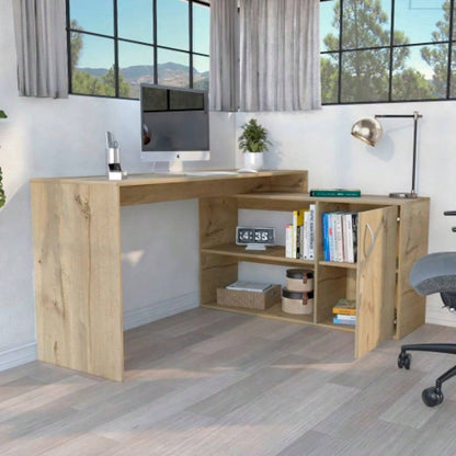 L - Shaped Desk Desti, Office, Light Oak