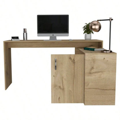 L - Shaped Desk Desti, Office, Light Oak