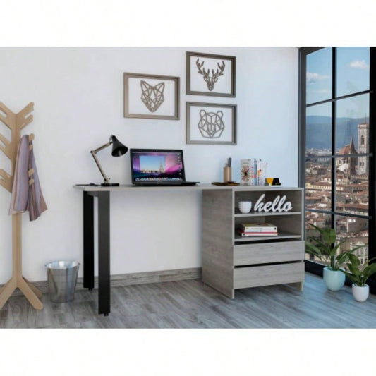 Light Gray 2 - Drawer 2 - Shelf Writing Desk