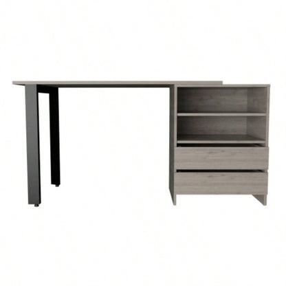 Light Gray 2 - Drawer 2 - Shelf Writing Desk