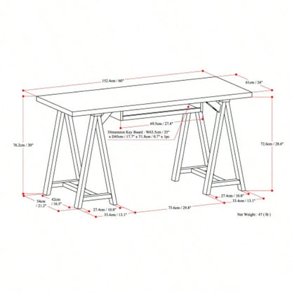 Sawhorse - Desk - White