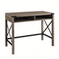 Modern Farmhouse Metal - X Desk with Open Cubbies - Wash