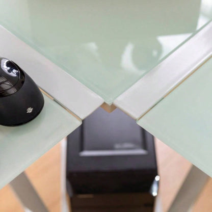 Modern X - Leg L - Shaped Computer Desk - White