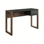 Modern Fluted - Drawer Writing Desk - Dark Walnut/ Solid Black