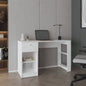 Computer Desk, 1 Drawer, 2 Shelves, White