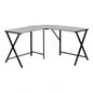 Computer Desk, Home Office, Corner, 55l, L Shape, Work, Laptop, Laminate, Black Metal, Contemporary, Modern