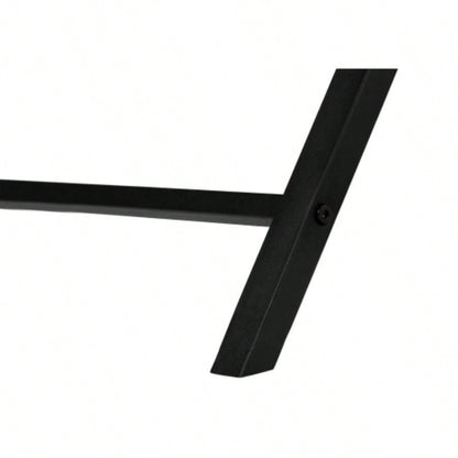 Computer Desk, Home Office, Corner, 55l, L Shape, Work, Laptop, Laminate, Black Metal, Contemporary, Modern