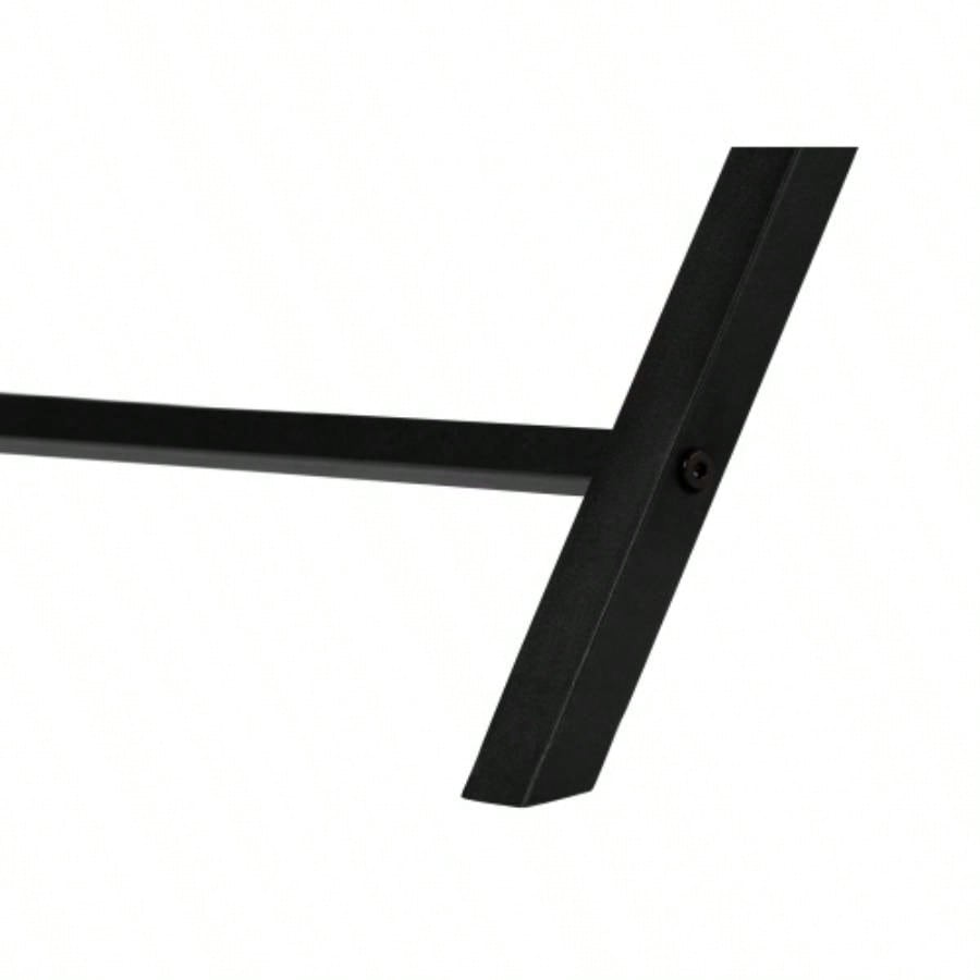 Computer Desk, Home Office, Corner, 55l, L Shape, Work, Laptop, Brown Laminate, Black Metal, Contemporary, Modern