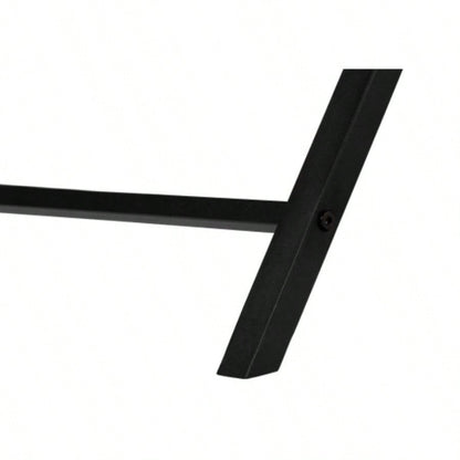 Computer Desk, Home Office, Corner, 55l, L Shape, Work, Laptop, Brown Laminate, Black Metal, Contemporary, Modern