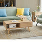 55.12 Rattan TV cabinet, double sliding doors storage, adjustable shelf, solid wood, TV console living room, natural