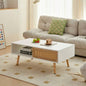 55.12 Rattan TV cabinet, double sliding doors storage, adjustable shelf, solid wood, TV console living room, natural