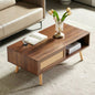 55.12 Rattan TV cabinet, double sliding doors storage, adjustable shelf, solid wood, TV console living room, natural