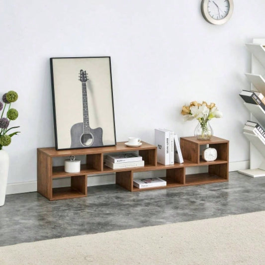 2 Pieces Cube TV Stand, Combination Gaming Entertainment Center Media Stand, Open Storage Bookcase Shelf Living Room, 2 Shelf Bookcase L - Shaped TV Console Stand, with Dimensions of 47.2*12*13.4.