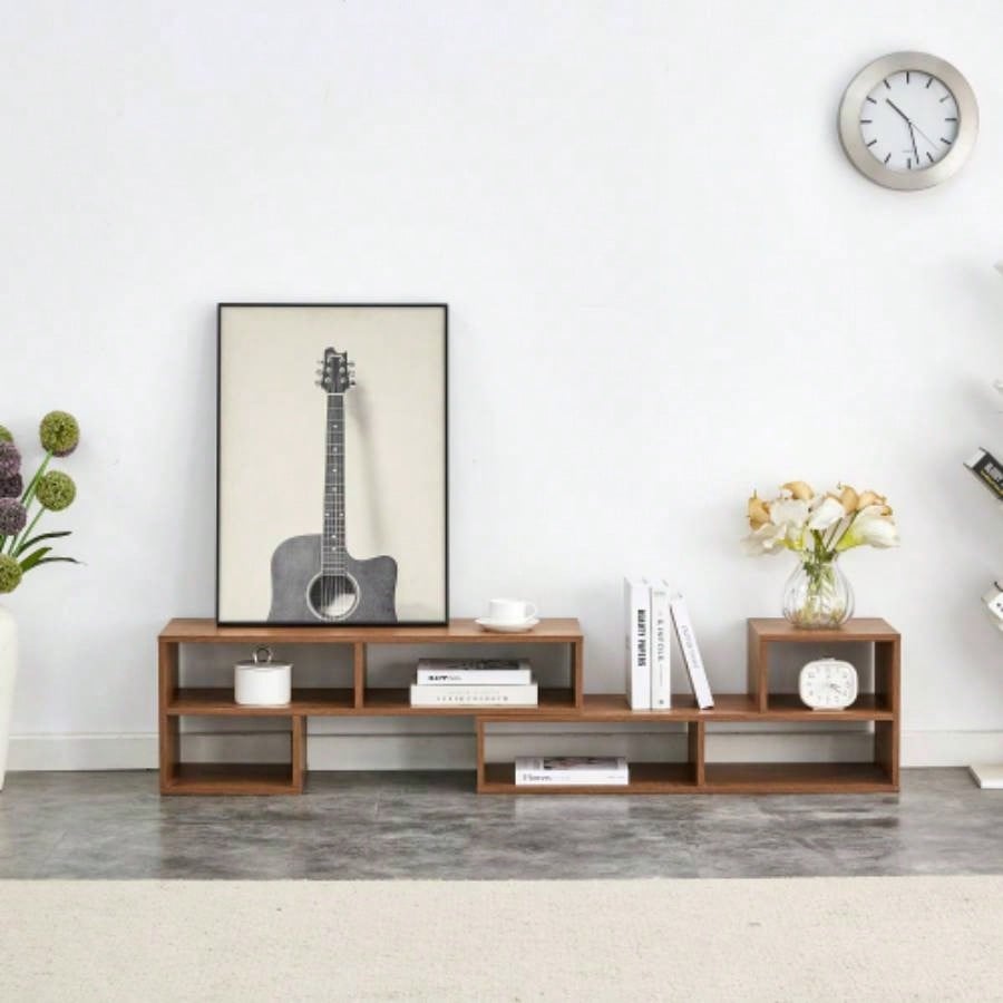 2 Pieces Cube TV Stand, Combination Gaming Entertainment Center Media Stand, Open Storage Bookcase Shelf Living Room, 2 Shelf Bookcase L - Shaped TV Console Stand, with Dimensions of 47.2*12*13.4.