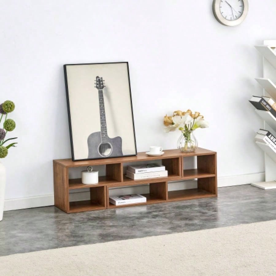 2 Pieces Cube TV Stand, Combination Gaming Entertainment Center Media Stand, Open Storage Bookcase Shelf Living Room, 2 Shelf Bookcase L - Shaped TV Console Stand, with Dimensions of 47.2*12*13.4.