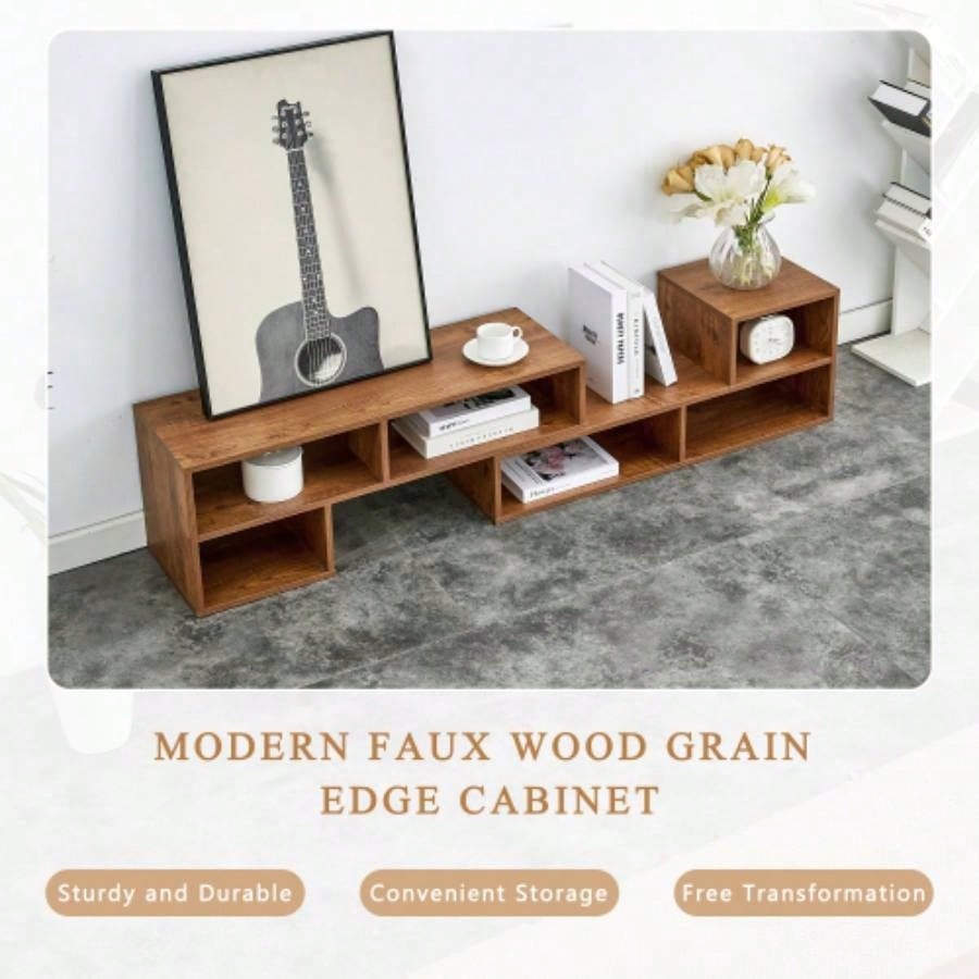 2 Pieces Cube TV Stand, Combination Gaming Entertainment Center Media Stand, Open Storage Bookcase Shelf Living Room, 2 Shelf Bookcase L - Shaped TV Console Stand, with Dimensions of 47.2*12*13.4.