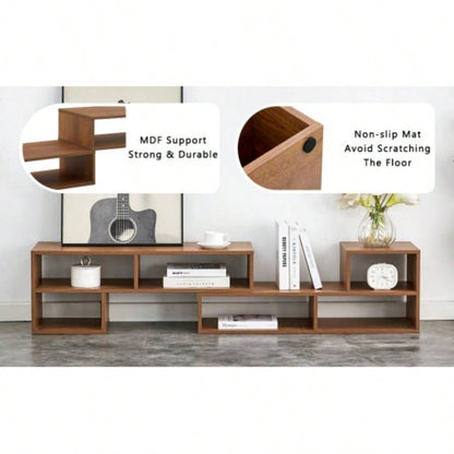 2 Pieces Cube TV Stand, Combination Gaming Entertainment Center Media Stand, Open Storage Bookcase Shelf Living Room, 2 Shelf Bookcase L - Shaped TV Console Stand, with Dimensions of 47.2*12*13.4.