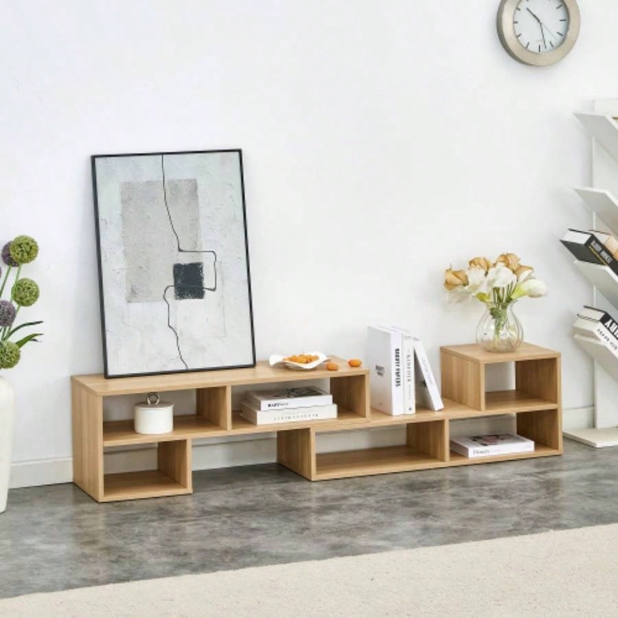 2 Pieces Cube TV Stand, Combination Gaming Entertainment Center Media Stand, Open Storage Bookcase Shelf Living Room, 2 Shelf Bookcase L - Shaped TV Console Stand, with Dimensions of 47.2*12*13.4.