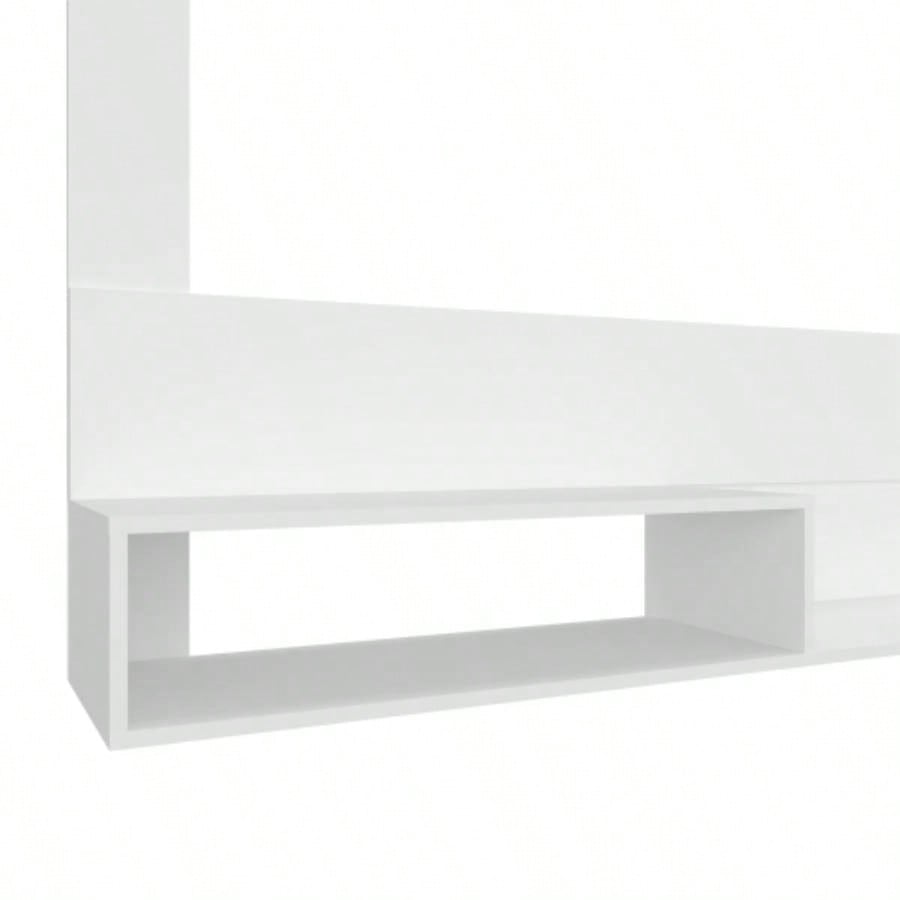 Floating Entertainment Center Albuquerque, Living Room, White