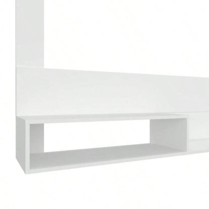 Floating Entertainment Center Albuquerque, Living Room, White