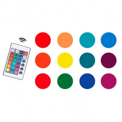 Modern Black TV Stand, 20 Colors LED TV Stand/Remote Control Lights