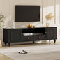 U - Can 70.9 Modern TV Stand TVs up to 80 Inches, Entertainment Center with Open Compartment, TV Storage Cabinet with 2 Drawers, 2 Cabinets and 5 Solid Living room